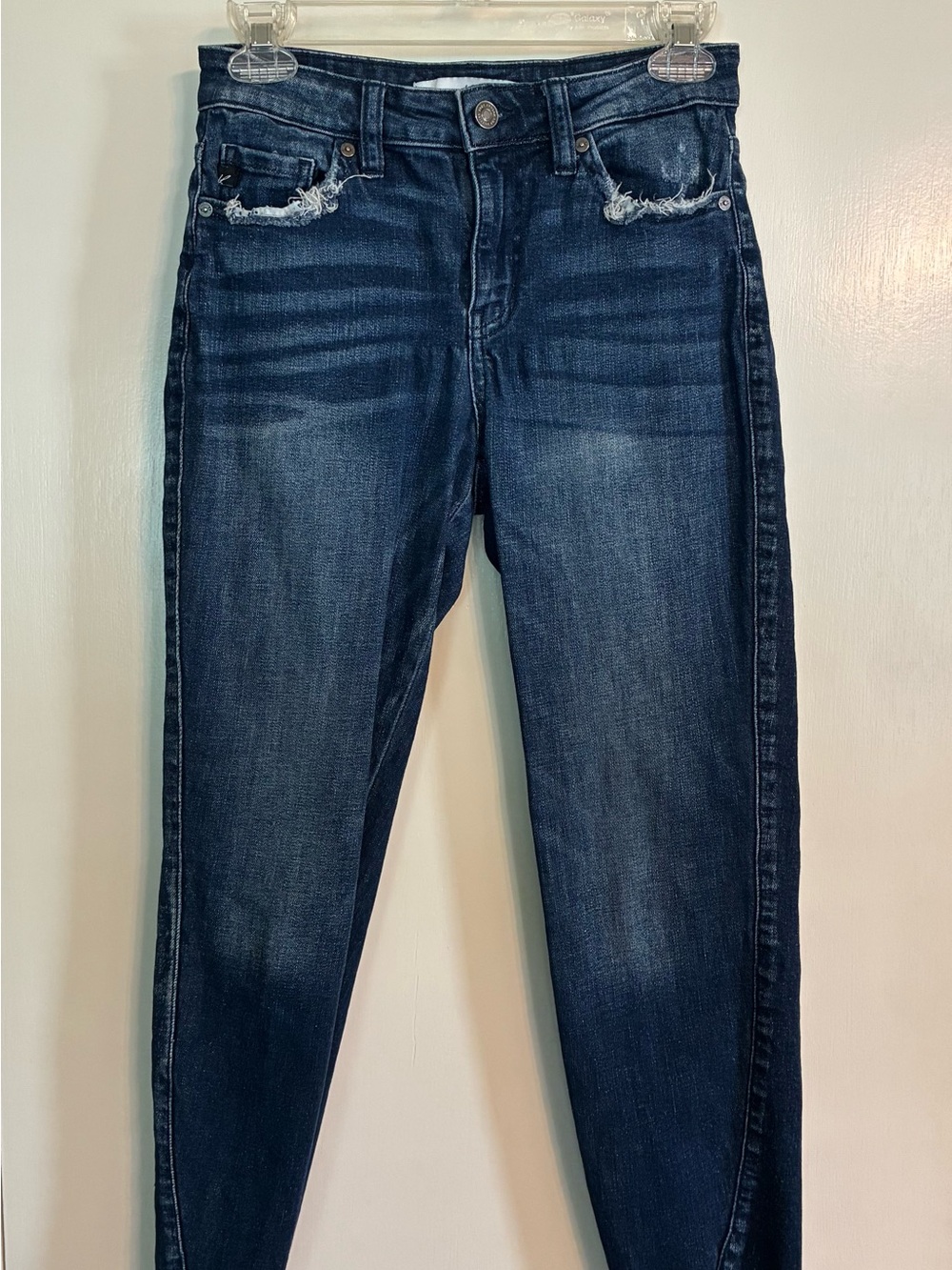 KanCan women’s Slim Jeans in Dark Indigo with Fading